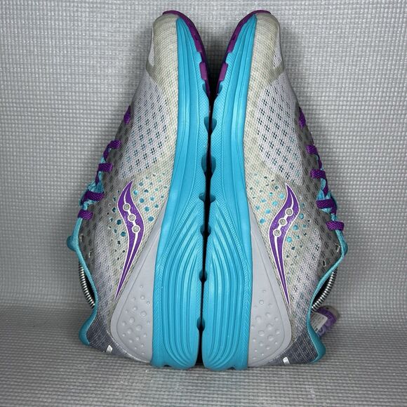 Saucony Kinvara 8 Women's Size 11 Low Cut Running Shoe Sneaks Gray Teal Purple - Picture 6 of 10